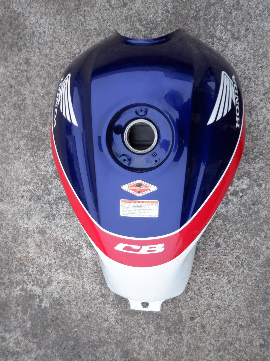 CB400SF REVO NC42 純正燃料タンク② 青/白REVO 目立つ凹み無し! HONDA CB400SF NC42 純正ガソリンタンク 凹みなし