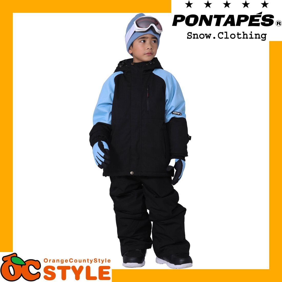 PONTAPES(ポンタペス) キッズ スノーボードウェア 上下セット スノボ