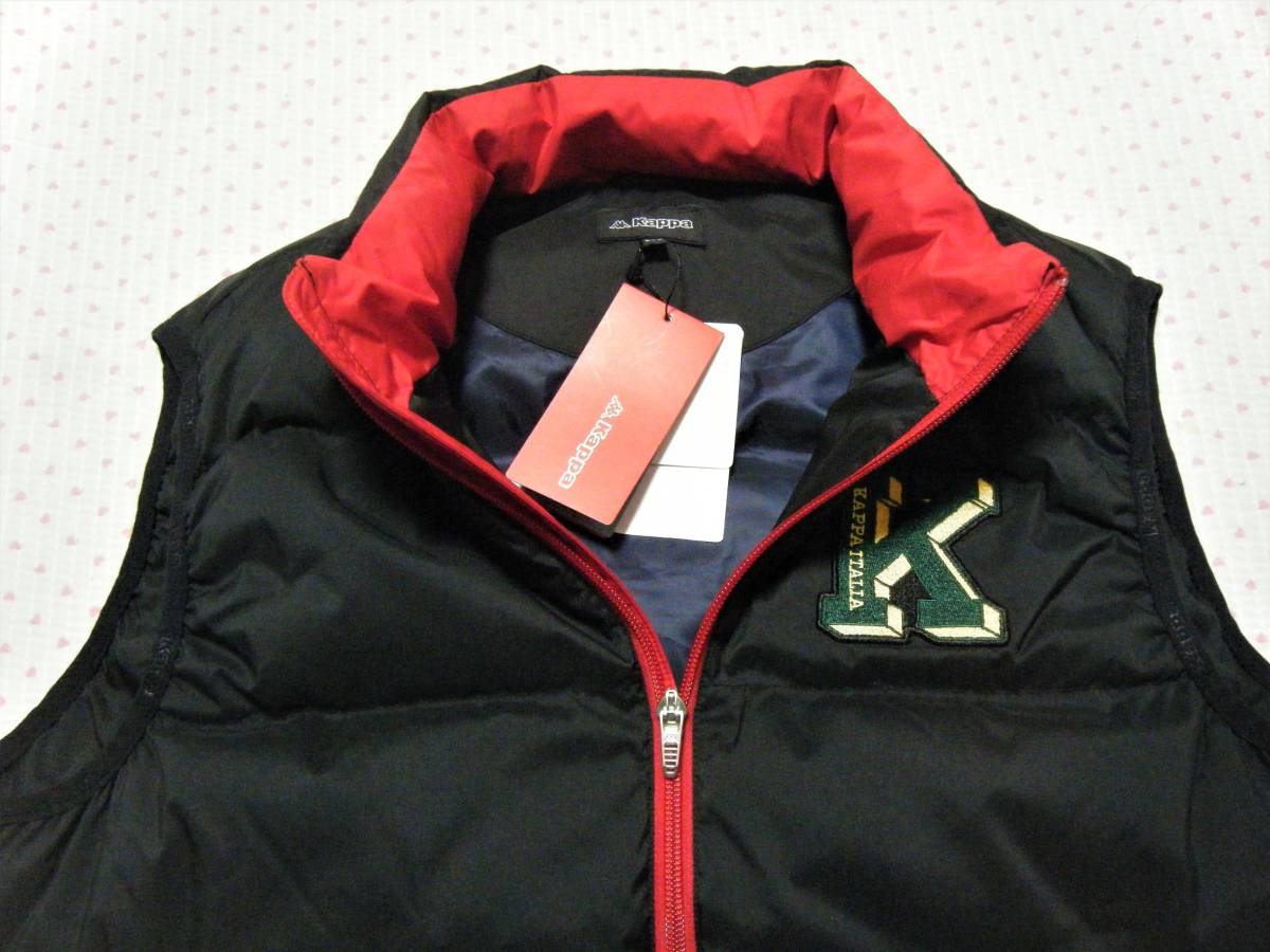  Kappa Kappa ITALIA Golf for protection against cold down vest * jacket black color size M double Zip specification water-repellent / anti-bacterial deodorization function regular price 15,400 jpy 