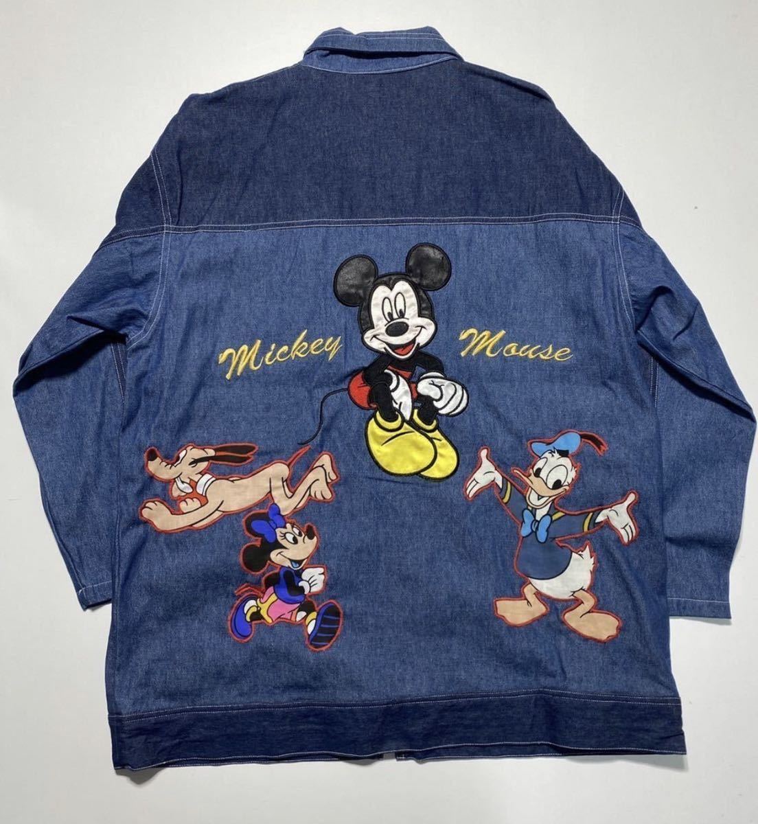 ヤフオク M 90s Mickey Unlimited Disney Full Zip Den