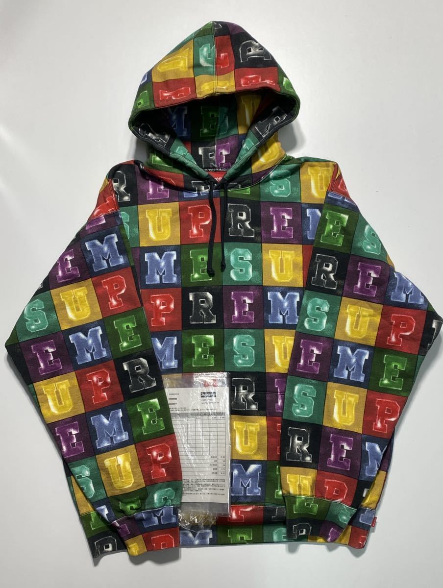 XL】Supreme Blocks Hooded Sweatshirt Multicolor シュプリーム