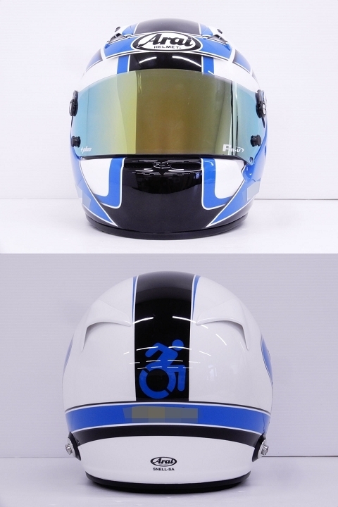 ○ Arai アライ ヘルメット GP-5W Lサイズ 4輪用 カート用 オリジナルデザイン？ カスタムペイント？