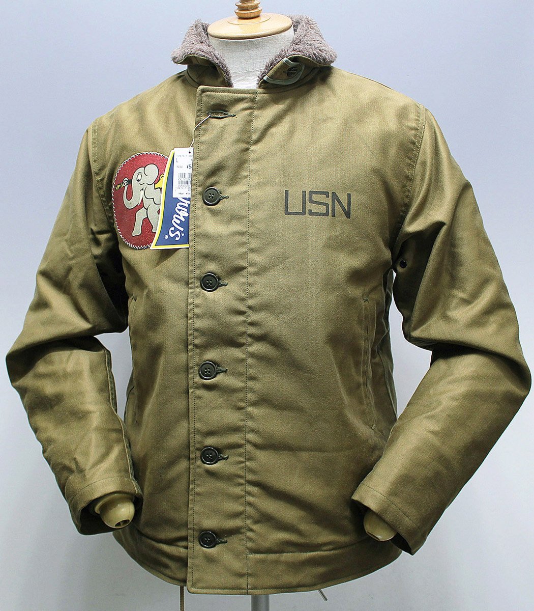 Pherrow's (フェローズ) Type N-1 DECK JACKET / デッキジャケット カスタム 19W-N-1-CUSTOM 未使用品 カーキ size 40(L)_画像2