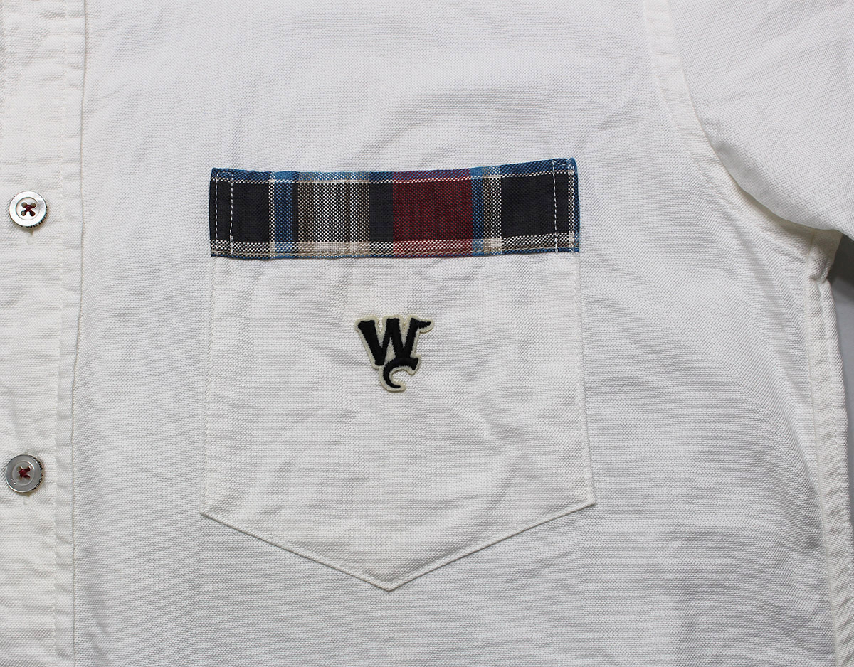 WEIRDO ウィアード 半袖BDシャツ WRD-13-SS-38 新品未使用 ホワイト size S / グラッドハンド / ボタンダウン_画像4