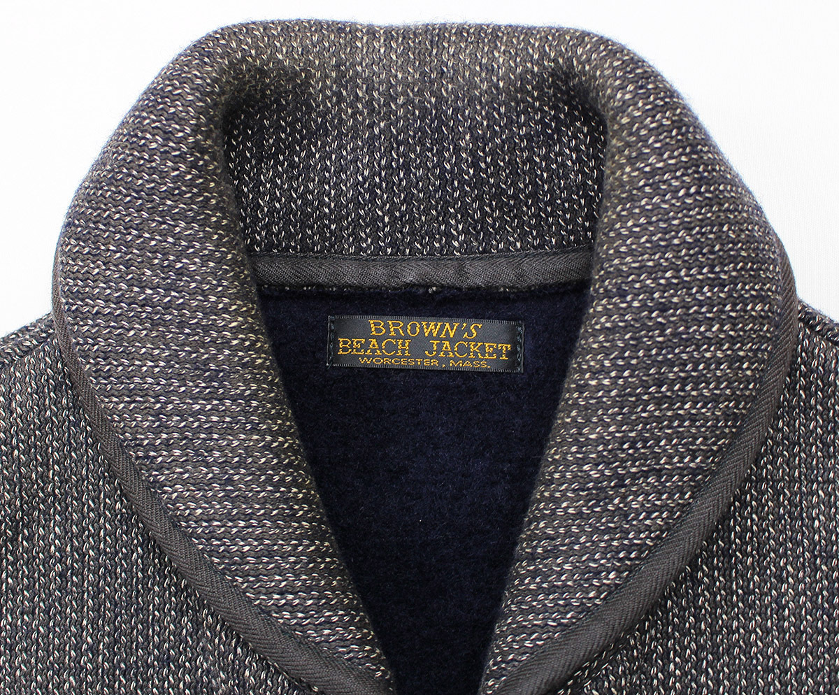 BROWN'S BEACH (ブラウンズビーチ) SHAWL COLLAR VEST / ショールカラーベスト BBJ2-002 オックスフォードグレー size 38 / フルカウント製_画像10
