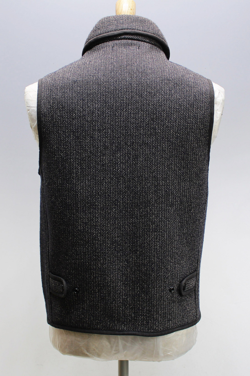BROWN'S BEACH (ブラウンズビーチ) SHAWL COLLAR VEST / ショールカラーベスト BBJ2-002 オックスフォードグレー size 38 / フルカウント製_画像3
