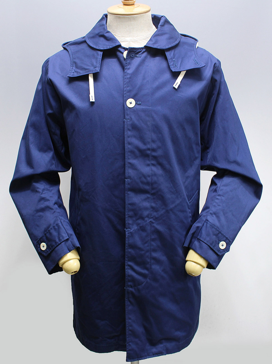 Workers K&T H MFG Co ワーカーズ BAL COLLAR COAT / ベンタイルギャバジン バルカラーコート 美品 ブルー size 38