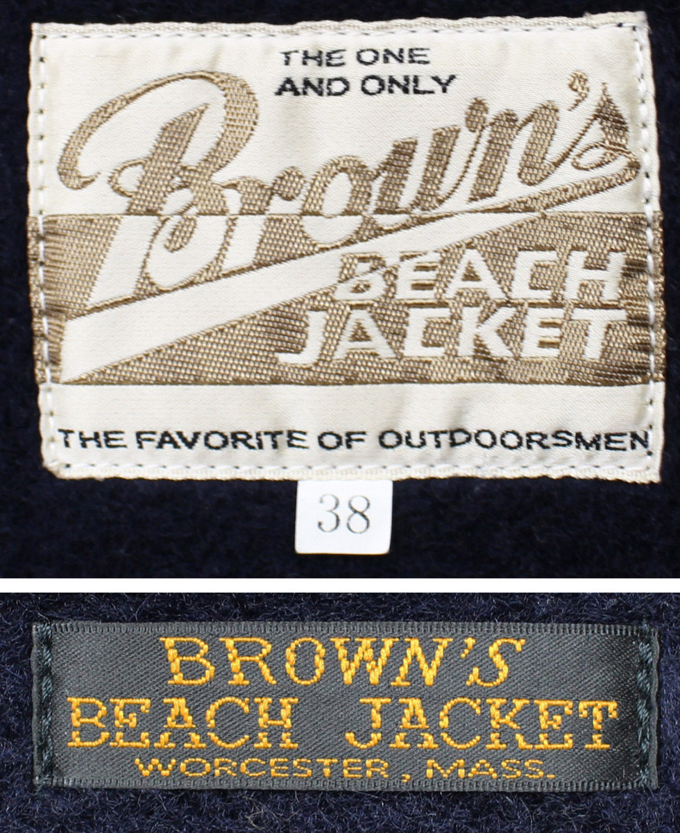 BROWN'S BEACH (ブラウンズビーチ) SHAWL COLLAR VEST / ショールカラーベスト BBJ2-002 オックスフォードグレー size 38 / フルカウント製_画像9