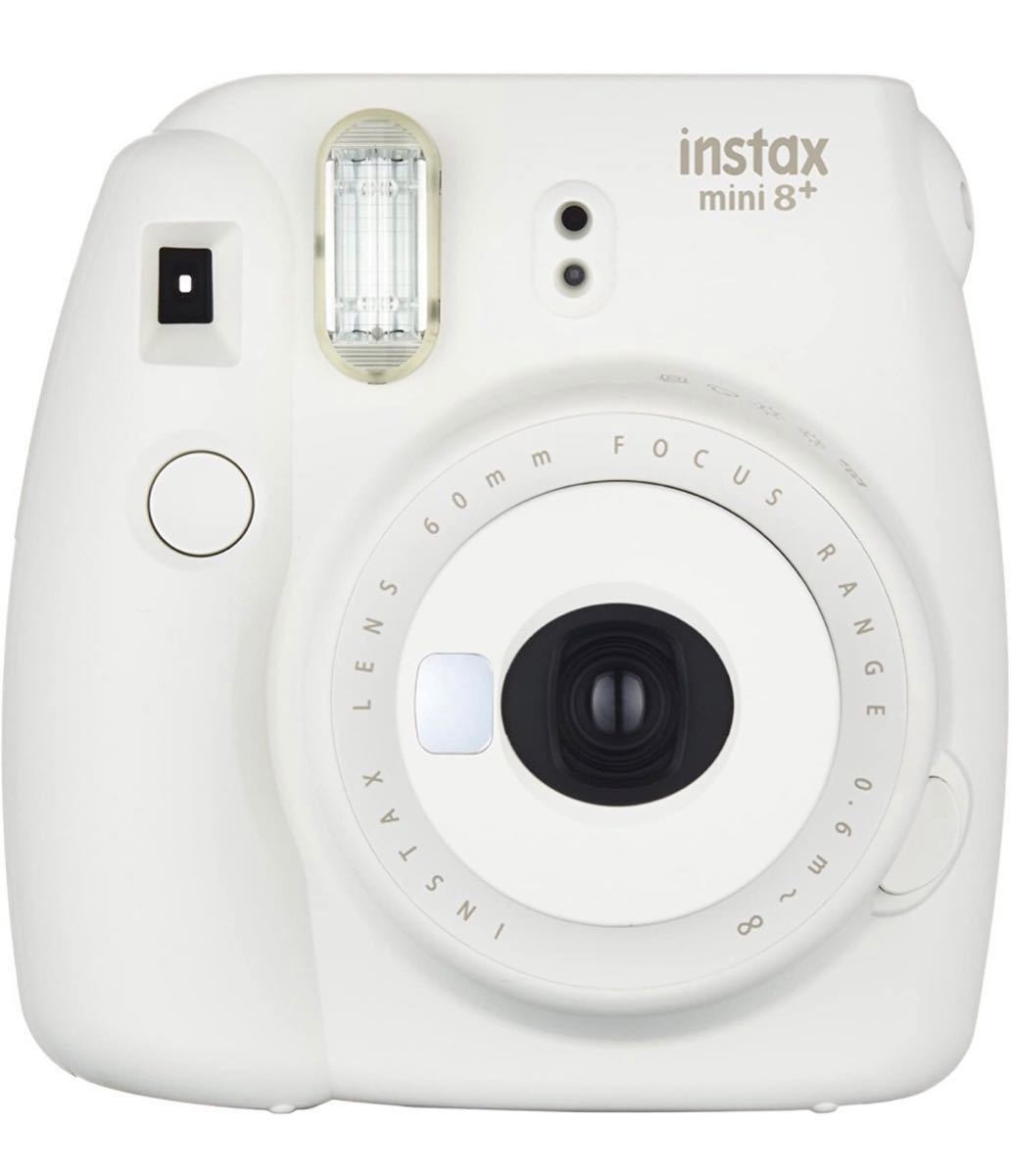 FUJIFILM インスタントカメラ チェキ instax mini8プラス 接写レンズ・純正ハンドストラップ付き vanilla INS MINI 8P HONEY_画像1