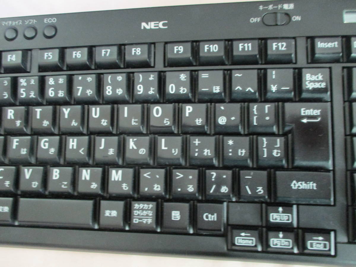 鶯】　NEC純正 ワイヤレスキーボード　KG-0933　黒　中古美品　ジャンク品_画像3