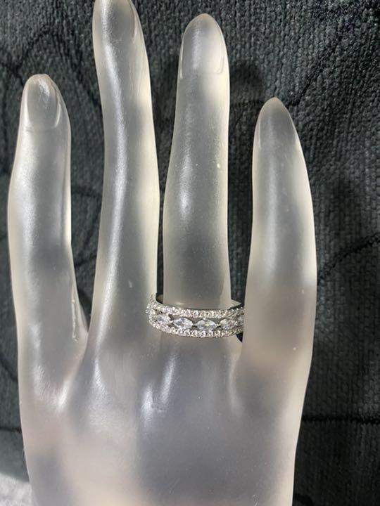 （1182）12号 エンジェルシャンデリアクリスタル　乙女のリング　爪留め指輪　スワロフスキー製クリスタル使用
