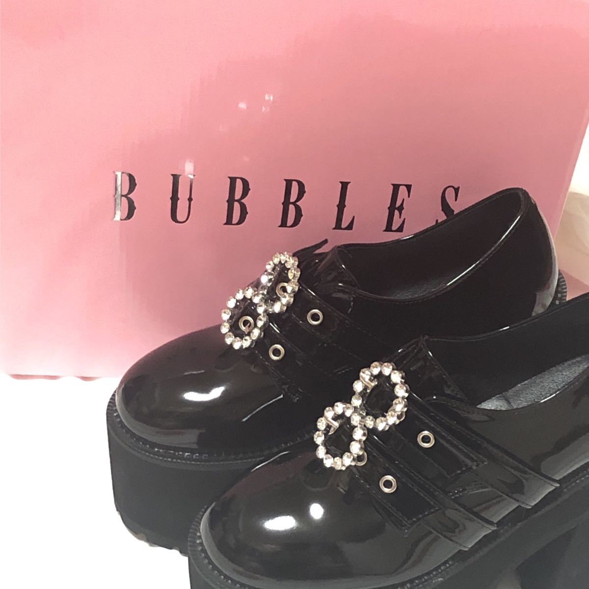 BUBBLES ダブルバックル厚底シューズ