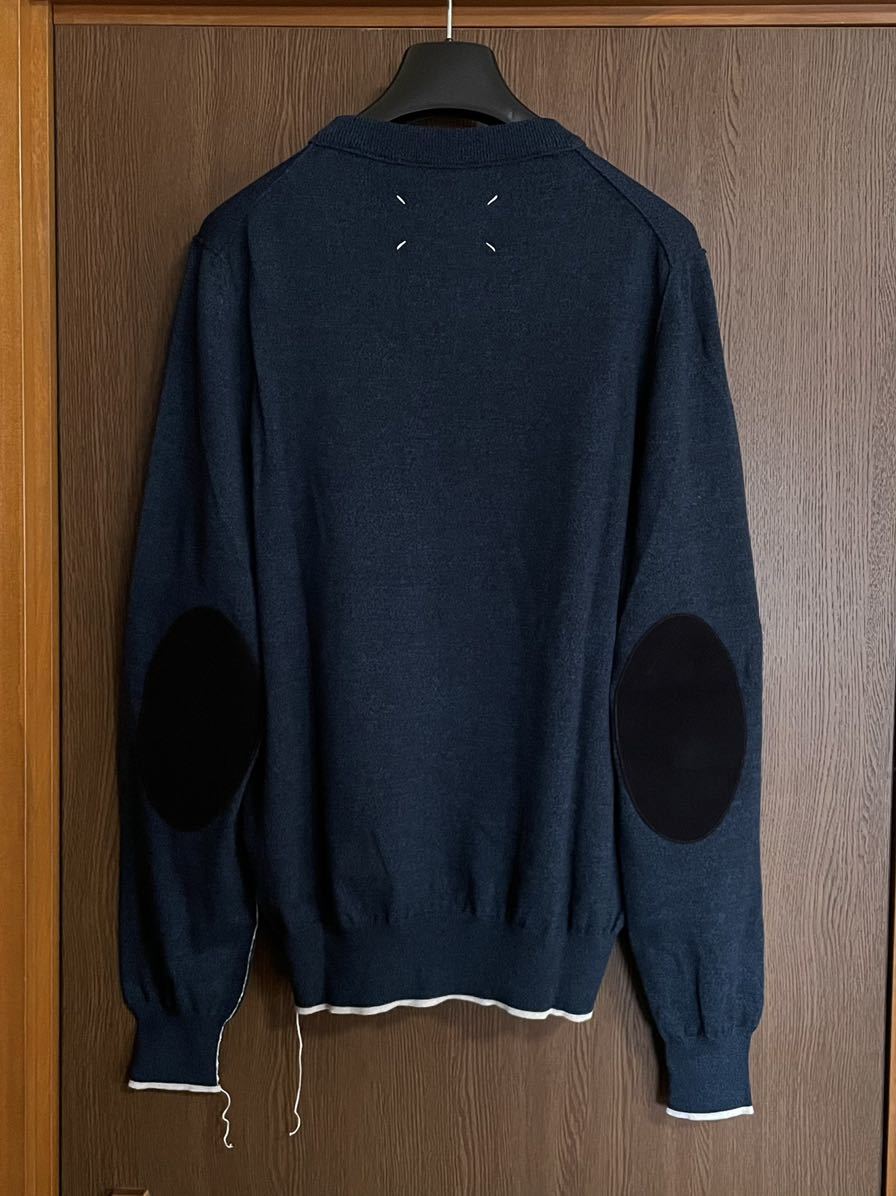M新品46%off メゾンマルジェラ エルボーパッチ ニット クルーネック