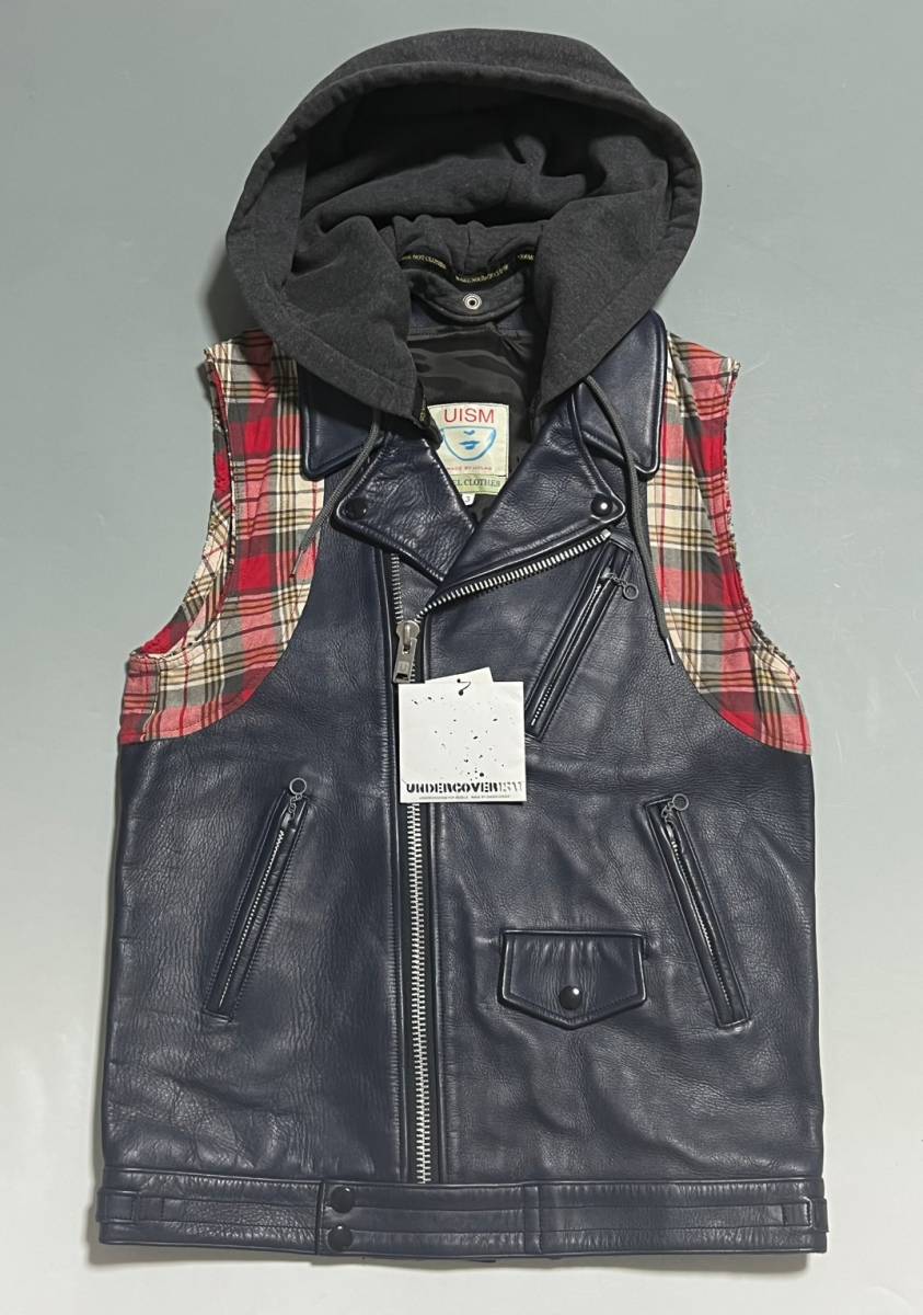 名作 undercoverism 09ss ドッキングレザーライダースジャケット bak