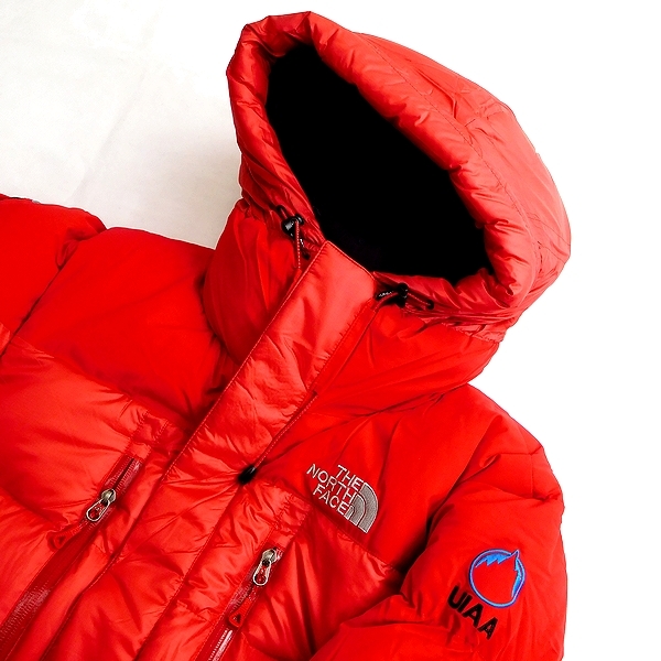 ■THE NORTH FACE UIAA ノースフェイス 定8.2万 リップストップナイロン フーデッド ダウンコート ブルゾン G55 RED 100/L▲195▼kkf0517e _画像3