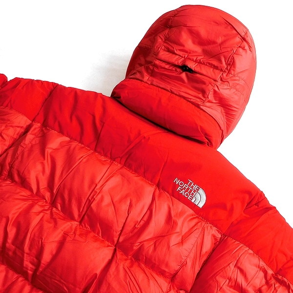 ■THE NORTH FACE UIAA ノースフェイス 定8.2万 リップストップナイロン フーデッド ダウンコート ブルゾン G55 RED 100/L▲195▼kkf0517e _画像5