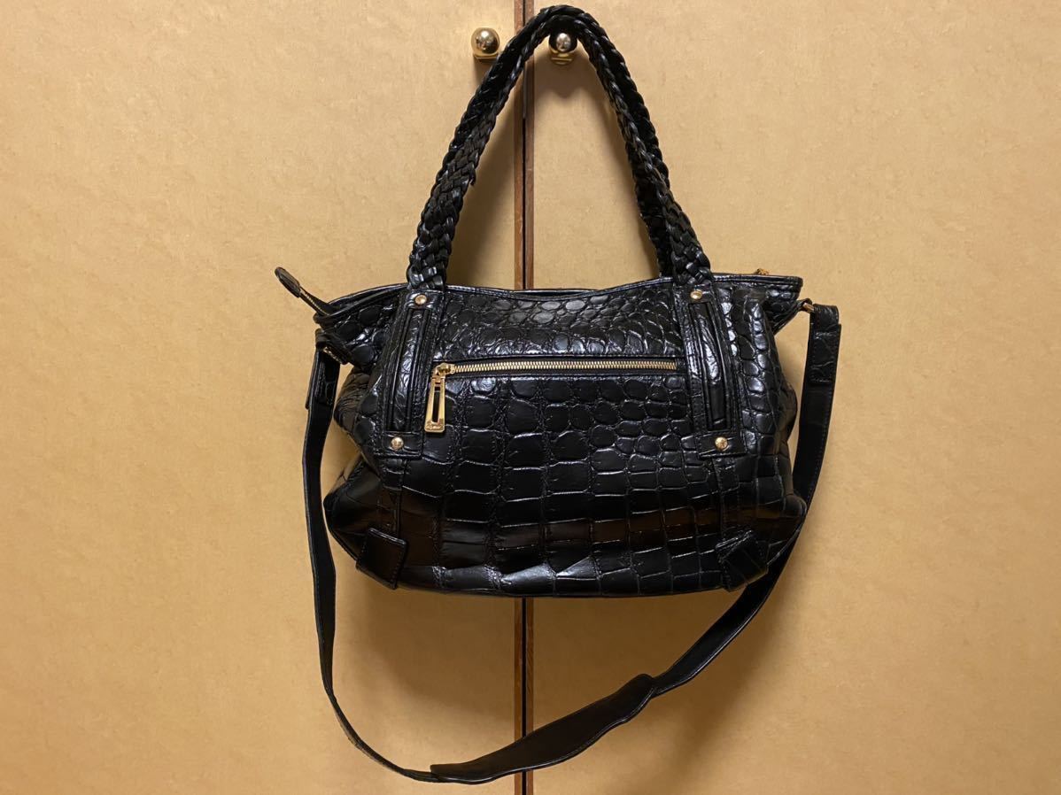 Leather Jewels レザージュエルズ MODEL T クロコ ハンドバッグ AZ