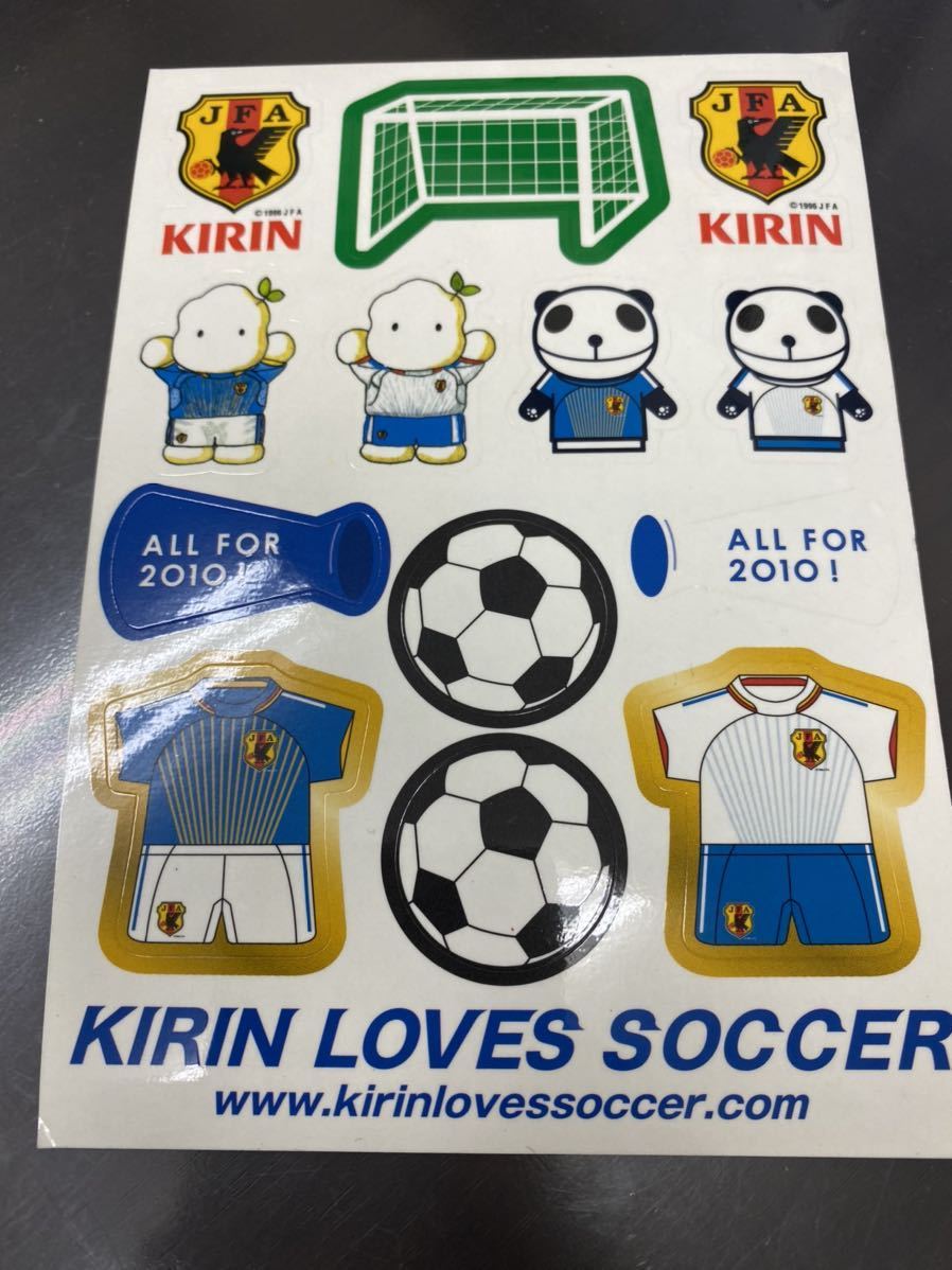 JFA 日本ナショナルチーム 2010 シールシート ステッカー サッカー　非売品 ノベルティ キリン_画像1