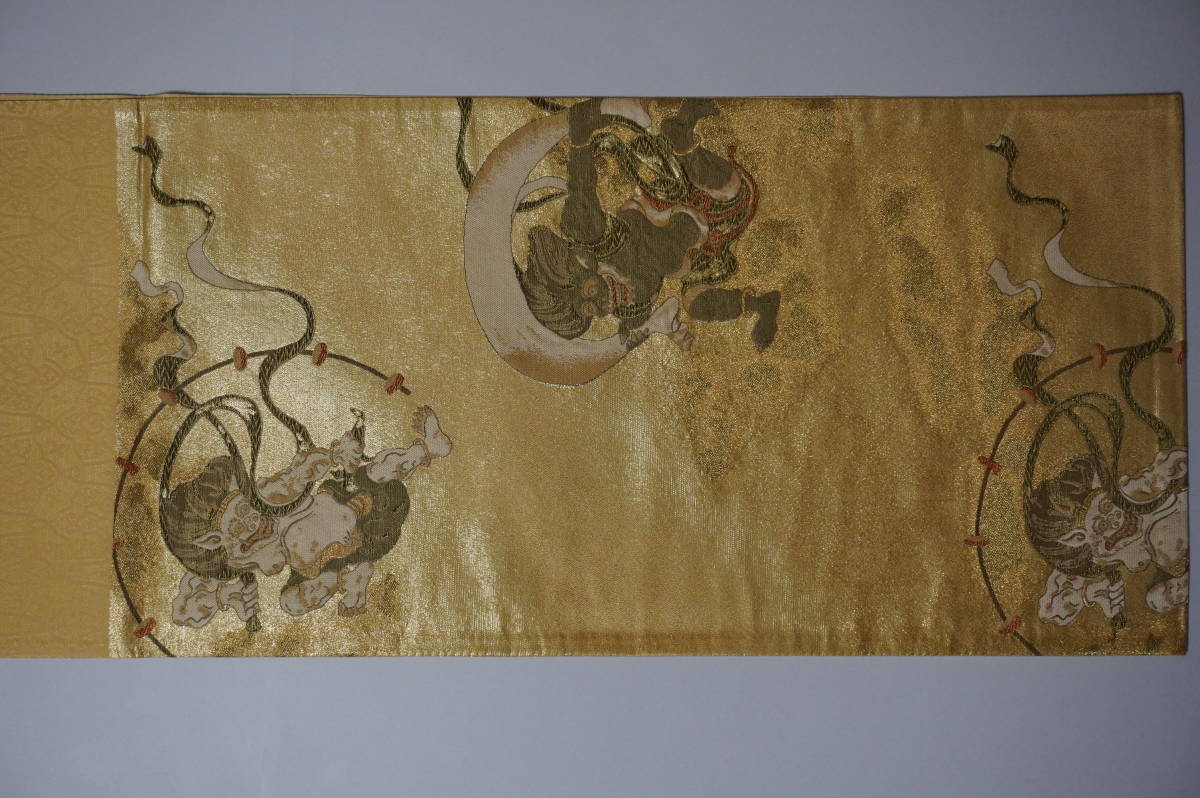 新品即決!仕立てつき訪問着用袋帯、風神雷神屏風図です | sweatreno.com