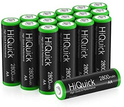 【送料無料】HiQuick 単三電池 充電式 ニッケル水素電池 高容量2800mAh ケース4個付き 約1200回使用可能 単3形充電池 単三充電池16本セット_画像9