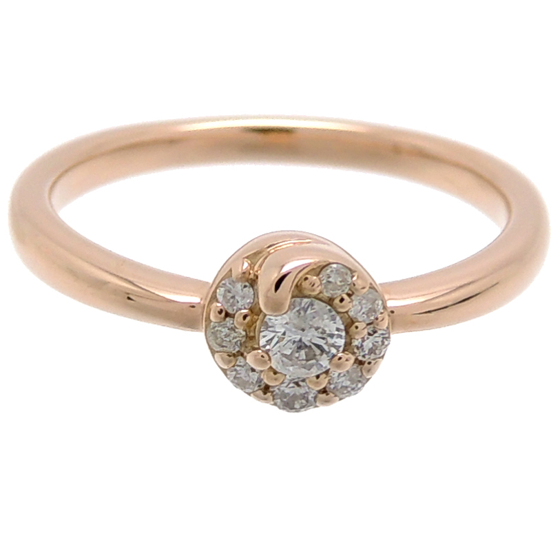 [. talent head office ]4*Cyondosi-K18PG diamond ring * ring K18 pink gold 7.5 number lady's DH67166