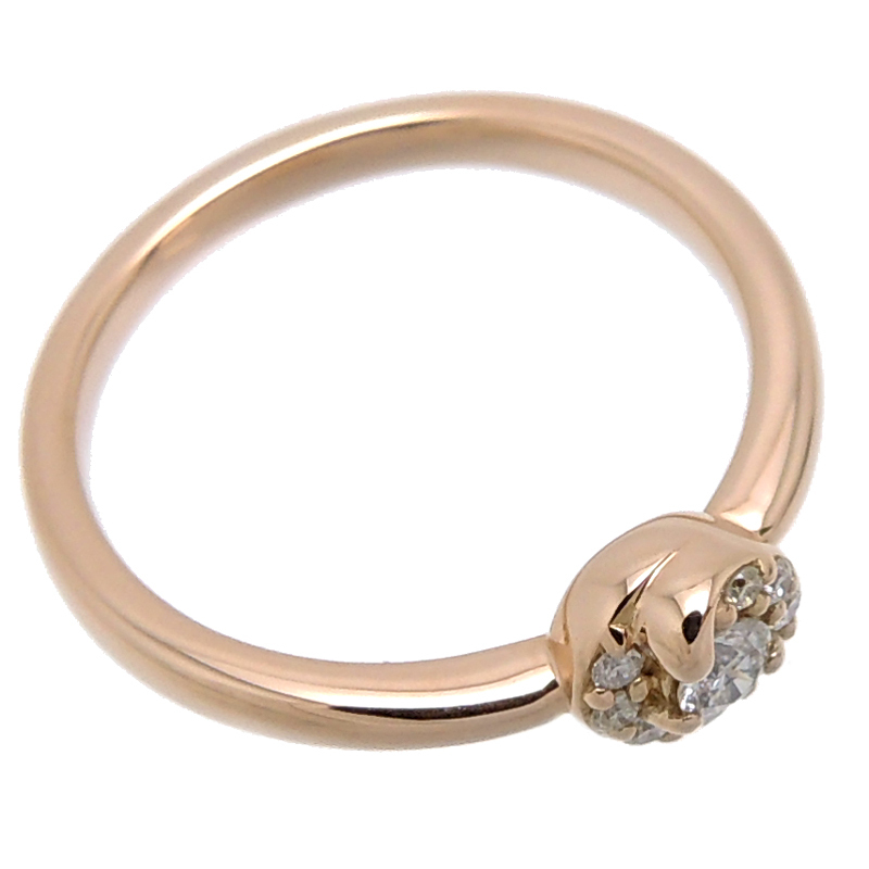 [. talent head office ]4*Cyondosi-K18PG diamond ring * ring K18 pink gold 7.5 number lady's DH67166