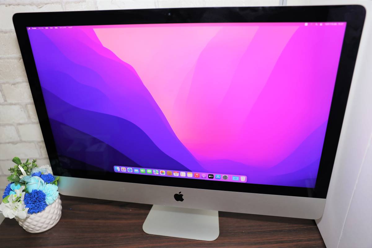 iMac (Retina 5K, 27-inch, Late 2015) カスタマイズ 最新macOS Monterey 高性能Core i5-3.2ＧHz 16GB 大容量HDD1TB Radeon搭載