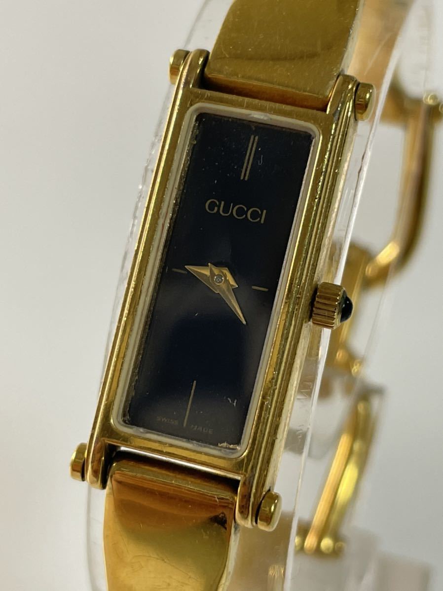 稼働品 GUCCI グッチ クォーツ QZ 1500 15th Anniversary 黒文字盤