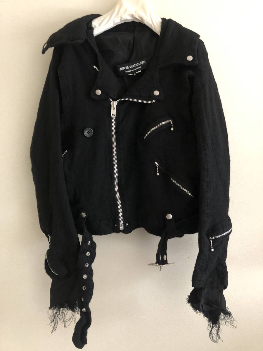 07年 JUNYA WATANABE COMME des GARCONS 縮絨 ライダース 解体再構築