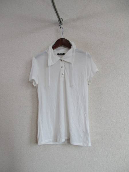 COMMECAISM白半袖カットソーシャツ(USED）11517_画像1