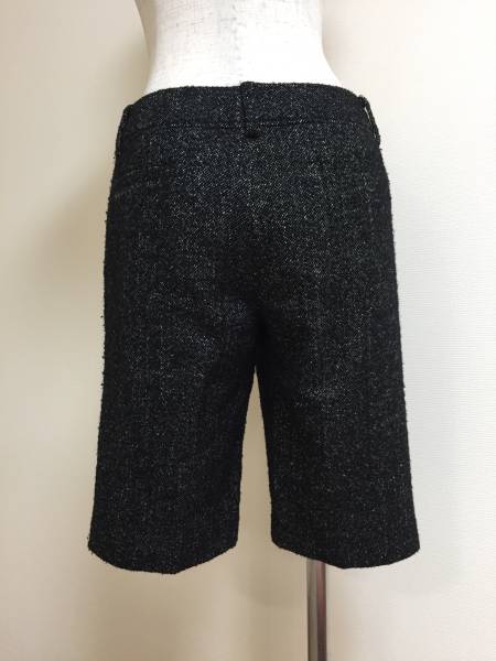  beautiful goods * Michel Klein tweed half short pants * gray 36*0668