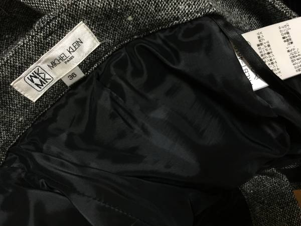  beautiful goods * Michel Klein lame tweed half short pants * gray 36*0669
