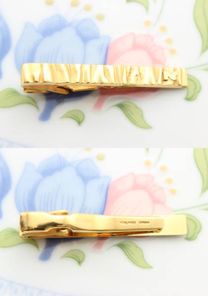  beautiful goods *NINA RICH Nina Ricci tiepin necktie pin retro Gold color vanity case entering N Logo control 1701