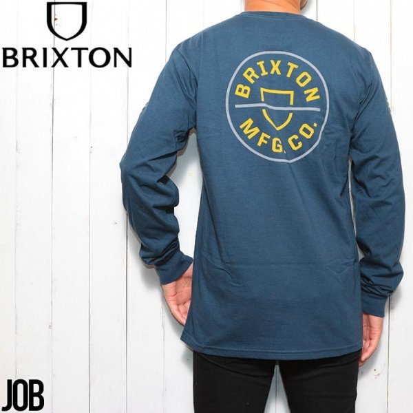 【送料無料】BRIXTON ブリクストン CREST L/S TEE ロングスリーブTシャツ ロンT 16251 JOB Mサイズ