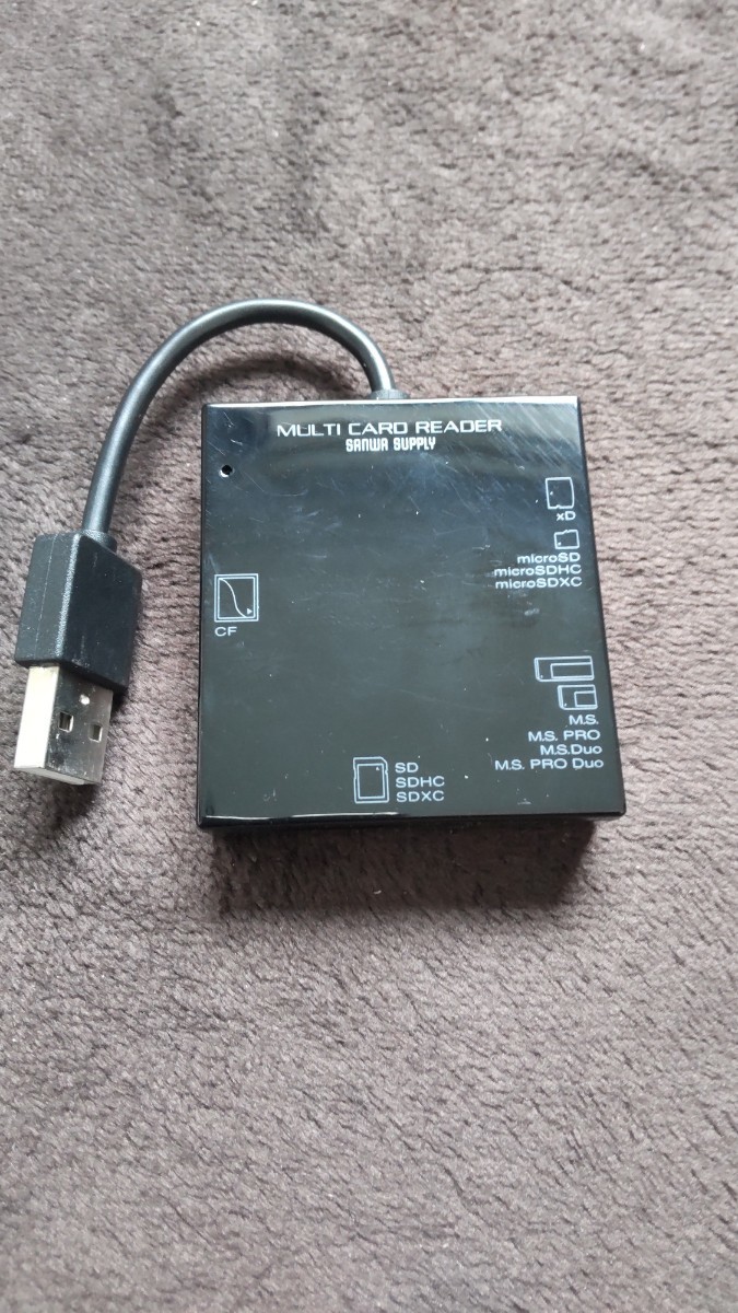 USB2.0 カードリーダー ブラック サンワサプライ