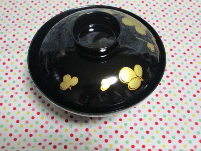 B1 『山中塗 御吸物椀 5客セット』~百万石漆器造 漆器 昭和 B1 『山中塗 御吸物椀 5客セット』~百万石漆器造 漆器 昭和