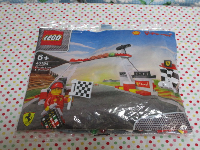 Ｂ１　『ＬＥＧＯ（レゴ）４０１９４★Ｆｉｎｉｓｈ　Ｌｉｎｅ　＆　Ｐｏｄｉｕｍ』～フェラーリ　昭和シェル石油_画像1