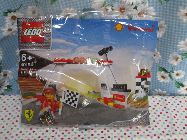 Ｂ１　『ＬＥＧＯ（レゴ）４０１９４★Ｆｉｎｉｓｈ　Ｌｉｎｅ　＆　Ｐｏｄｉｕｍ』～フェラーリ　昭和シェル石油_画像2