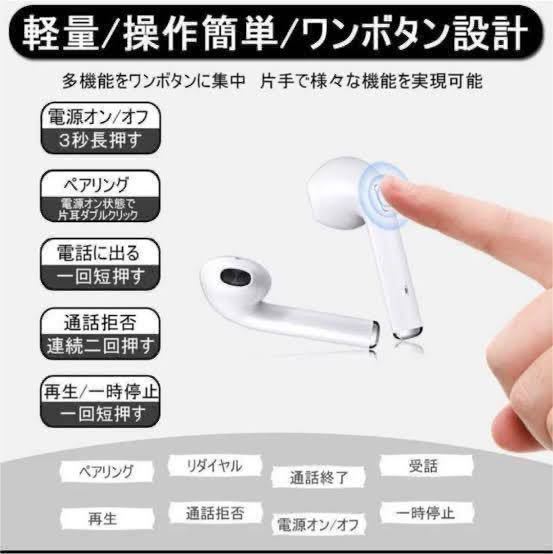 『人気商品』1円スタート　airpods ワイヤレスイヤホン Apple iPhone Android BOSE Bluetooth ヘッドホン　ヘッドセットTWS i9s_画像4