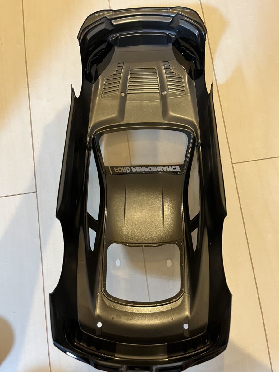 【未使用】タミヤ フォード マスタング GT4 XB メーカー塗装済みボディ リアスポ&ライトケース付き　タイヤ、ホイールセットTT-02 TT-01