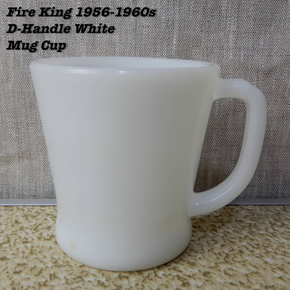 Fire King WHITE D-Handle Mug Cup 1956s-1960s ③ Vintage ファイヤーキング ディーハンドルマグカップ 1950年代 1960年代 ヴィンテージ_画像1