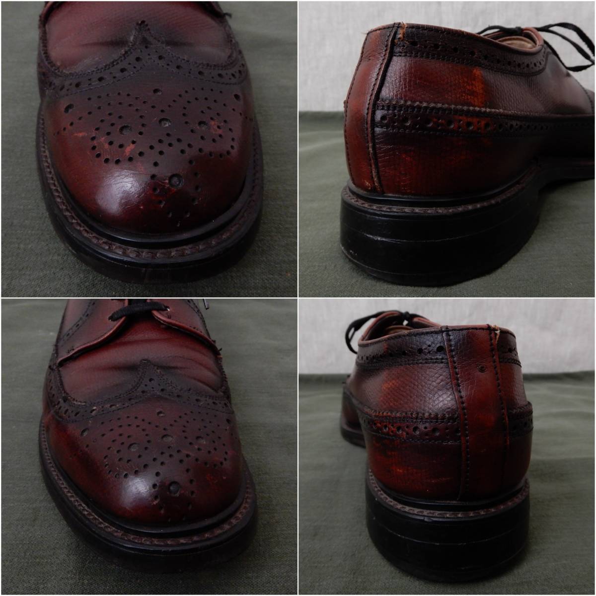 crosby square Wing Tip 1960s 1970s Longwing Vintage クロスビー