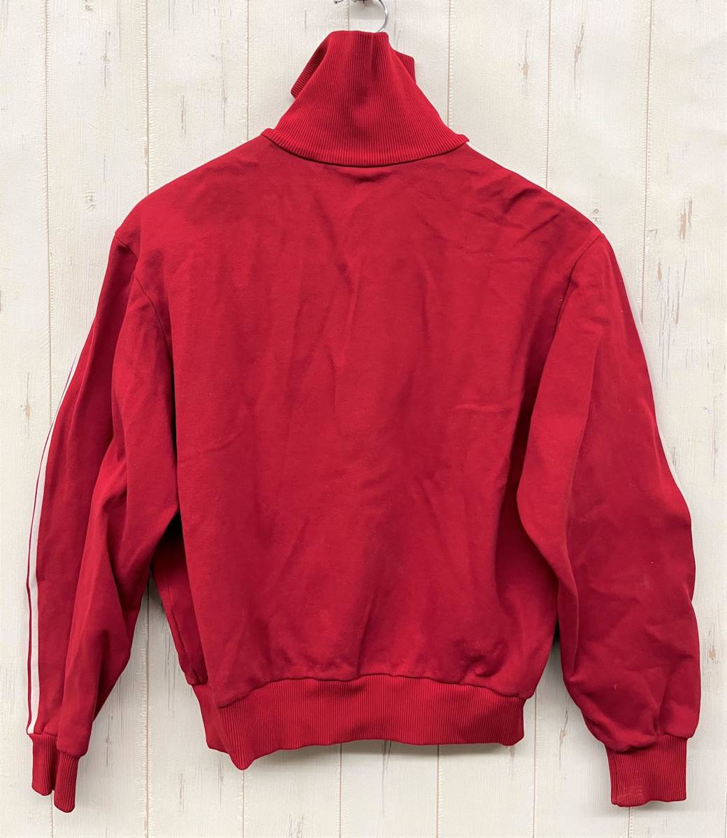 1970 period RETRO retro VINTAGE Vintage * sport wear *ADIDAS Adidas *1 size * jersey truck top * red Descente 