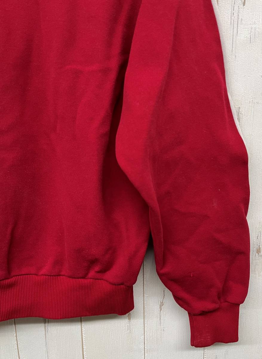 1970 period RETRO retro VINTAGE Vintage * sport wear *ADIDAS Adidas *1 size * jersey truck top * red Descente 