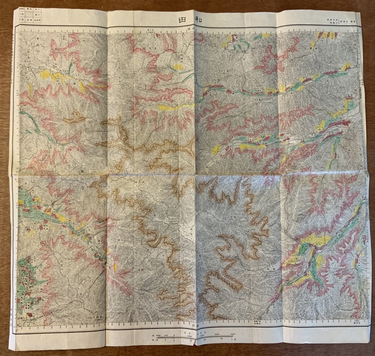 ■送料無料■ 和田 長野県 和田村 地図 古地図 古書 古文書 紙 印刷物 縦43cm 横47cm レトロ アンティーク/くKAら/PA-5689の画像1