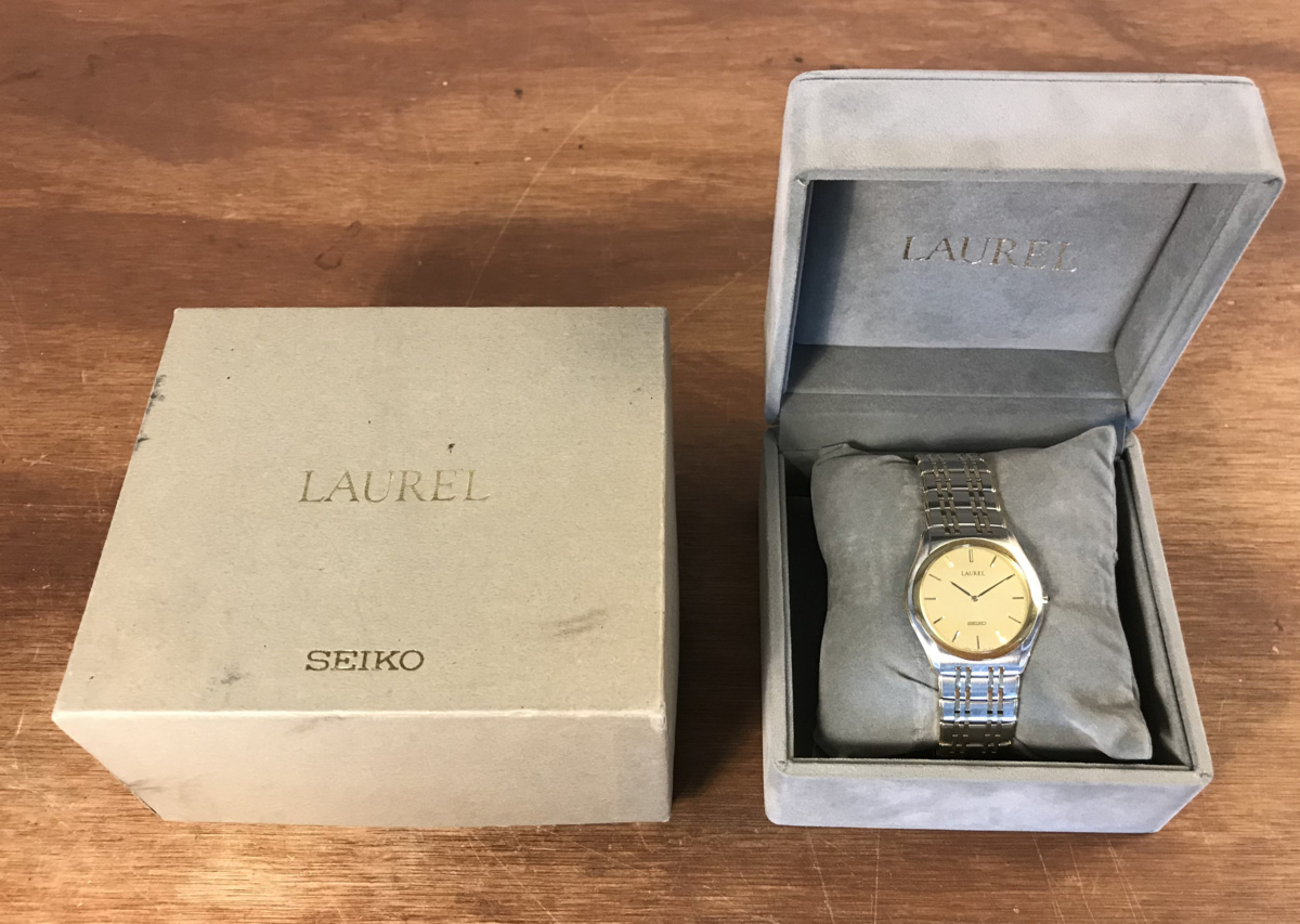 【箱付き】 SEIKO LAUREL 2F50-0720 腕時計 コンビ Yahoo!オークション - 送料無料 セイコー ローレル SEIKO LAUREL
