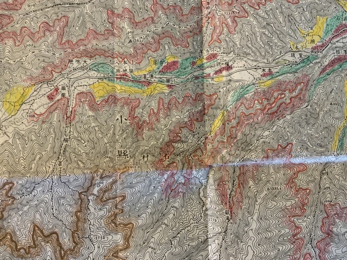 ■送料無料■ 和田 長野県 和田村 地図 古地図 古書 古文書 紙 印刷物 縦43cm 横47cm レトロ アンティーク/くKAら/PA-5689の画像9