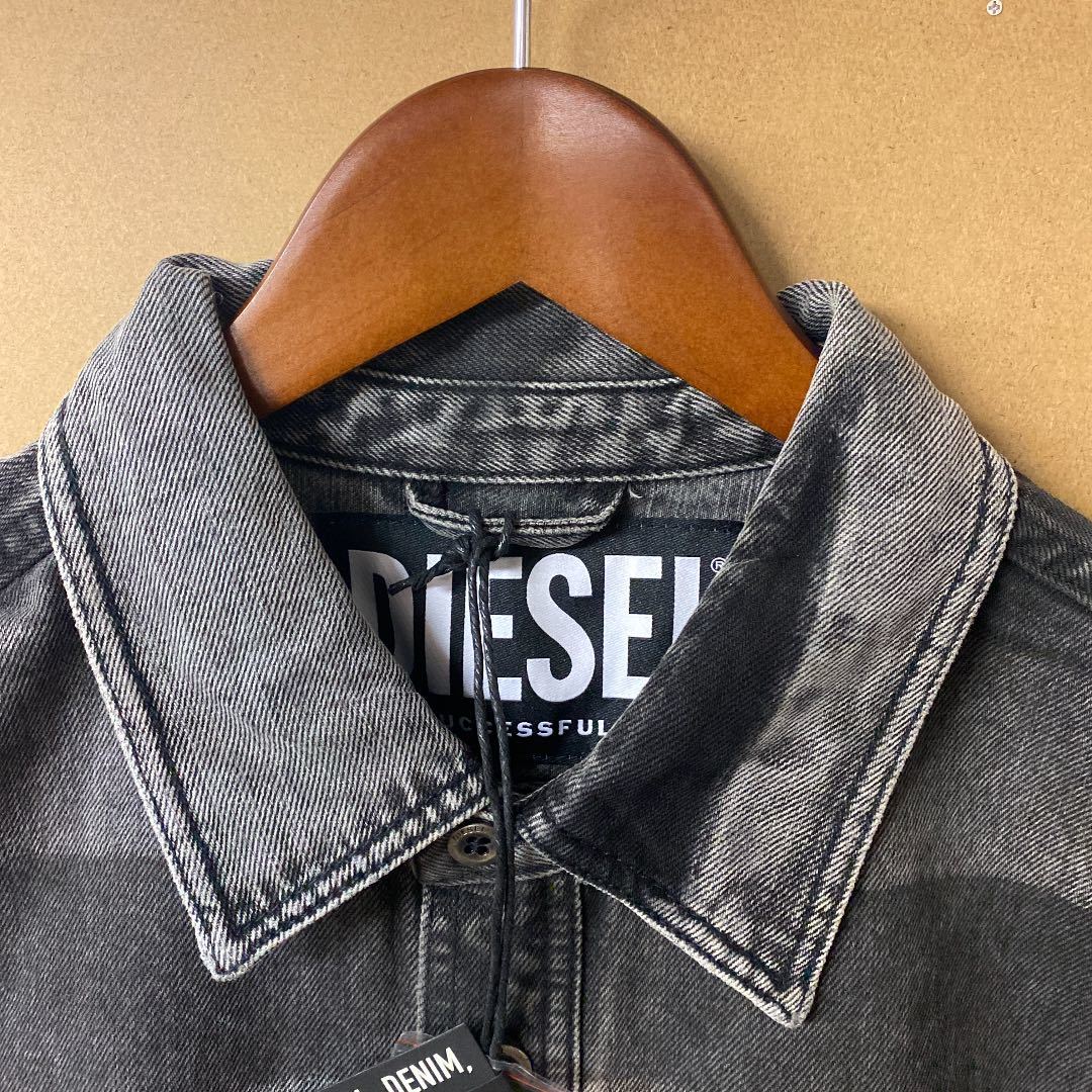 【新品】DIESEL ビッグサイズ ロングデニムシャツ XLサイズ_画像2