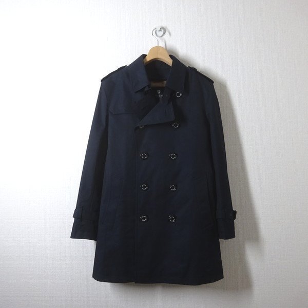 BLACK LABEL CRESTBRIDGE ウールライナー付 トレンチコート S ネイビー