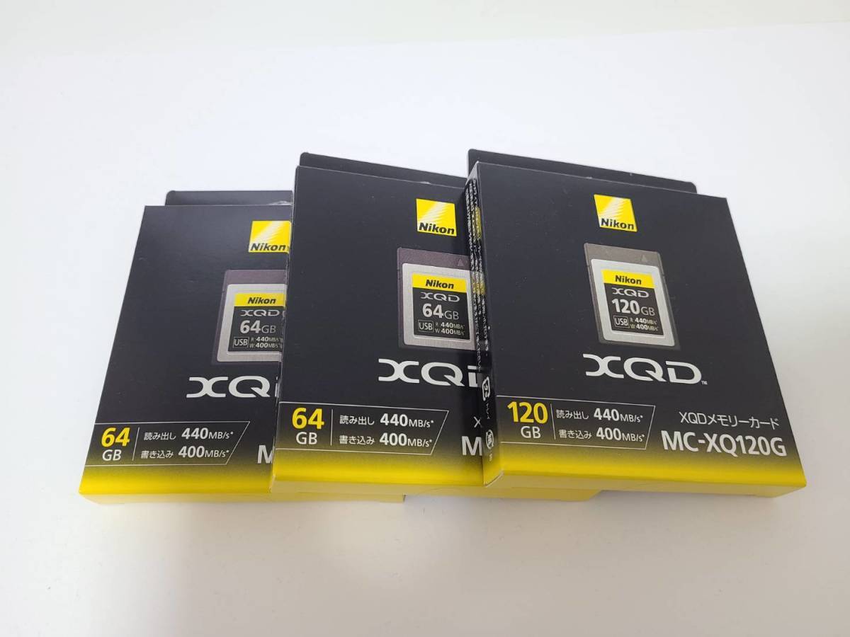 NIKON XQDカード 3枚セット(120GB×1枚、64GB×2枚) www.gastech.com.tr